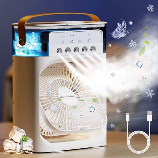 DLC Cooling Fan With Ice - Personal Portable Ice Mist Fan